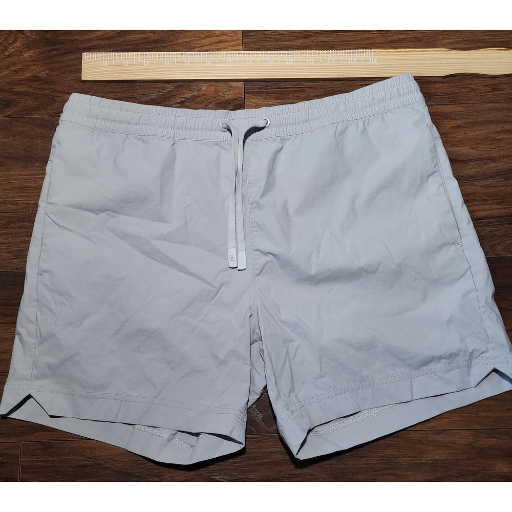 Cuts Clothing Mens Sport Shorts Light Grey Elastic Drawstring Waist Size Large